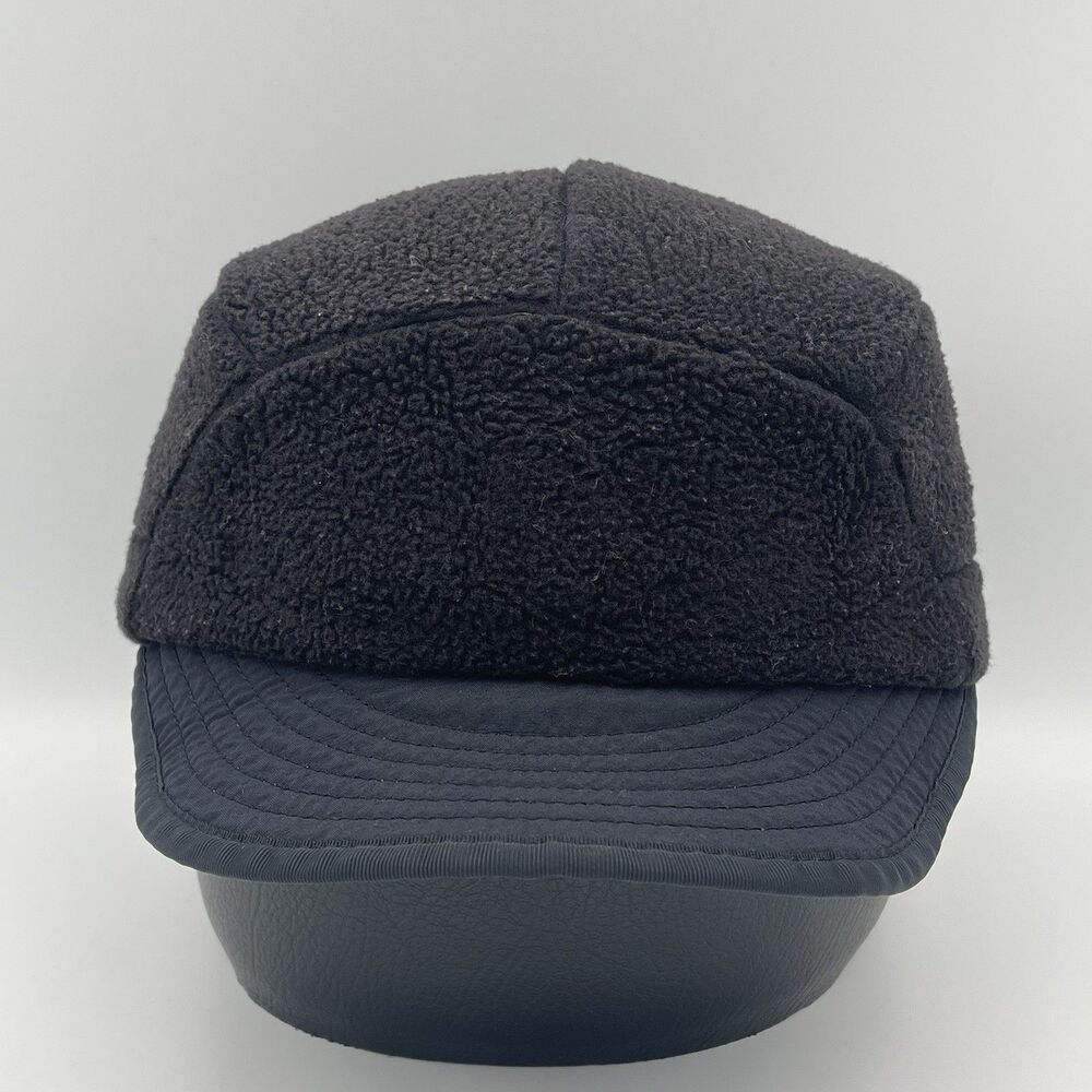 Vintage Patagonia Synchilla Duck Bill Ear Flap Hat Mens Size Large Black USA 90s